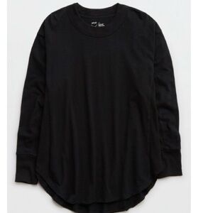 Aerie Long Sleeve Oversized Boyfriend T-Shirt